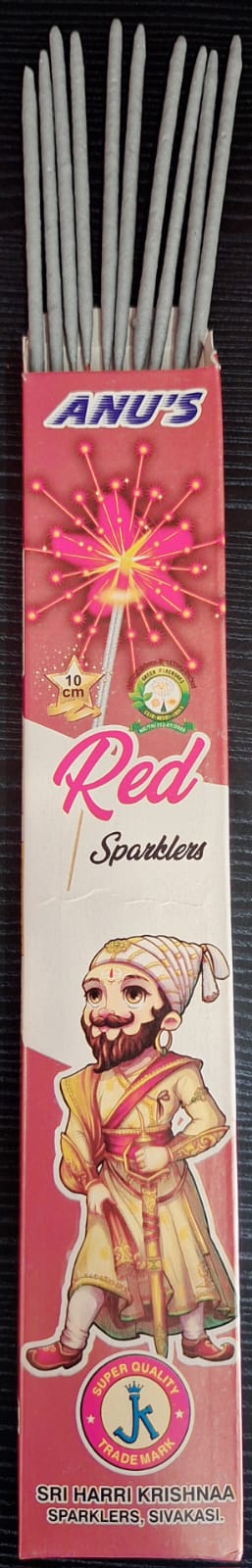 10 Cm Red Sparklers (10 Pcs)