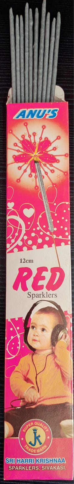 12 Cm Red Sparklers (10 Pcs)